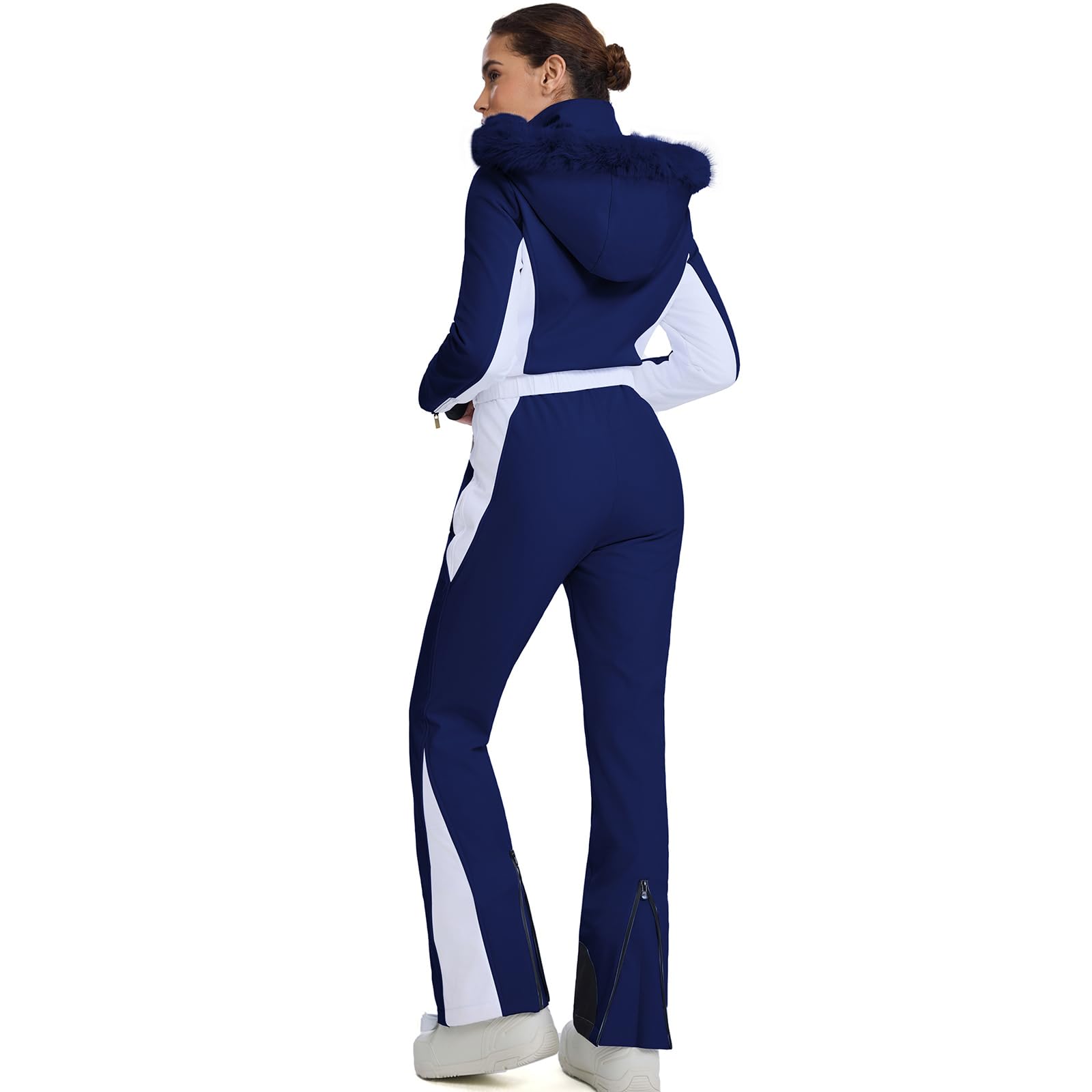 ALSOGO Damen Ski Anzug Ein Stück Snowsuit Schlank isolierte Jumpsuits wasserdicht Winddicht Winter Schnee Snowboard für Outdoor-Sportarten