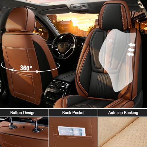 Image of Custom Car Seat Cover for Jeep Gladiator 2020-2026,Easy install,Black Brown