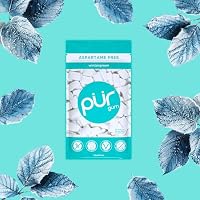 PUR Gum | Zuckerfreier Kaugummi | Mit Xylit | Vegan, Aspartamfrei & Glutenfrei | Natürlicher Kaugummi Mit Wintergreen-Geschmack, 55 Stück (6er Pack) – Ansicht 5