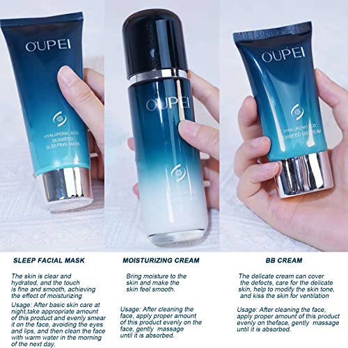 Skin Care Set For Facial, 7-Piece In One Skin Care Kit, Include Cleanser/Moisturizing Water/Eye Cream/Moisturizing Milk/Moisturizing Cream/Sleeping Mask/Bb Cream,The Best Gift For Yourself And Your Family And Friends #TOP4