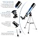 通用, Telescopio para Niños Telescopio Refractor de 50mm con Oculares, con Trípode...