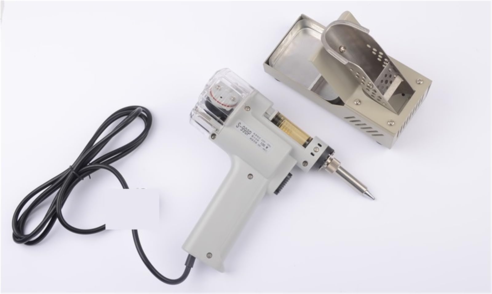 Pistolet do rozlutowywania z dyszą 1,2 mm / 1,5 mm / 2 mm, elektryczna podciśnieniowa podwójna pompa, odsysacz lutu, urządzenie do rozlutowywania S-998P dla Fabryki(With 1 nozzle)