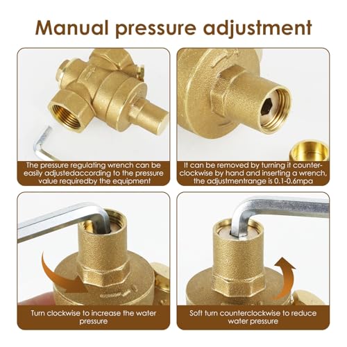 Réducteur de pression d'eau réglable 3/4 pour protéger votre maison