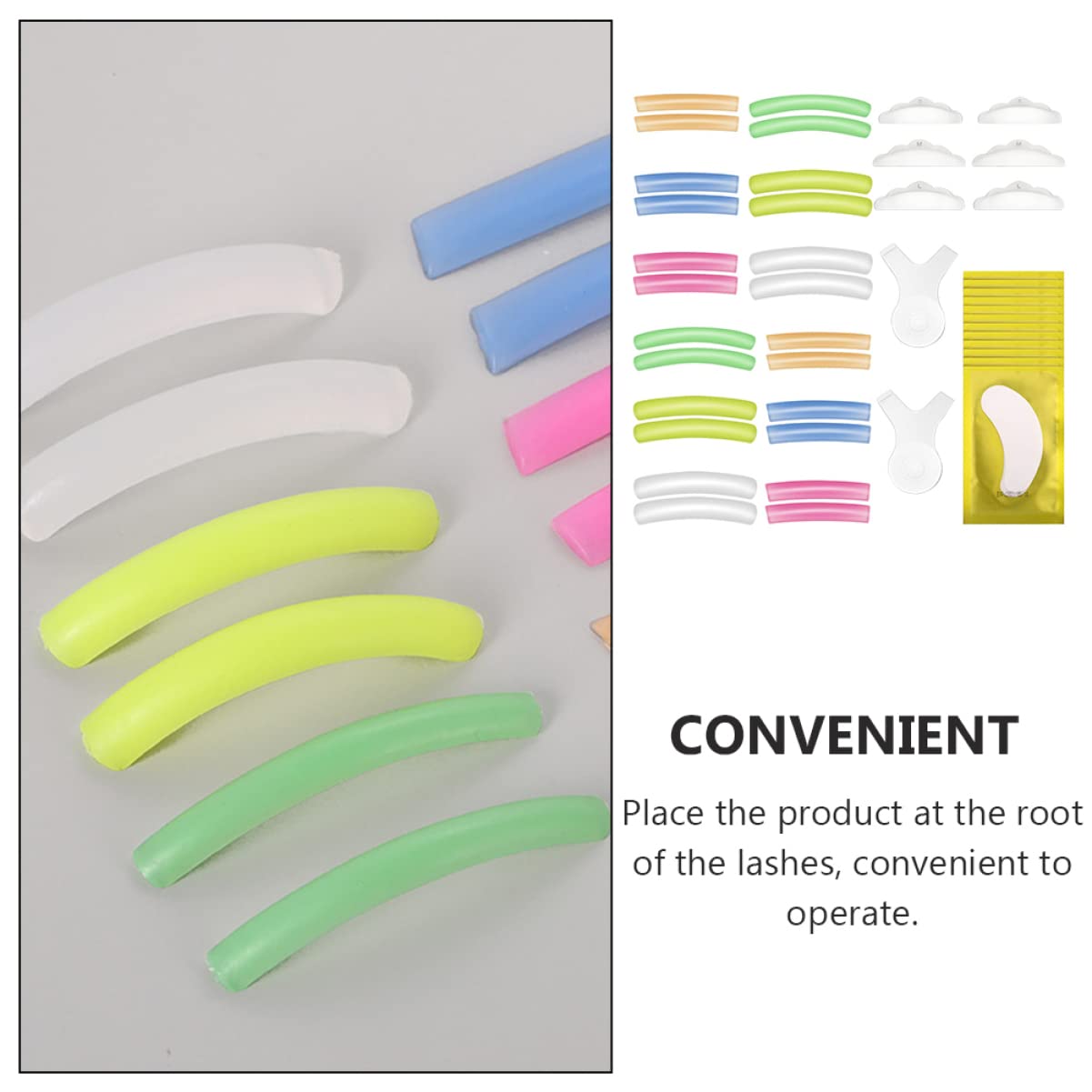 FRCOLOR 2sets Cuscinetti Silicone Per Perming Delle Extension Delle Ciglia Di Rainbow Pads e Accessori Per Bellezza Adatto Per Saloni e Uso Domestico
