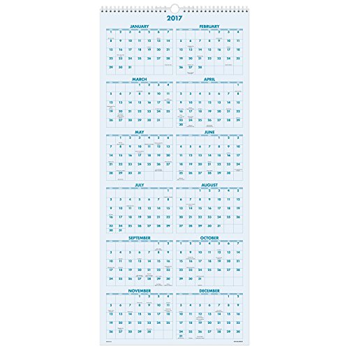 At-A-Glance Wall Calendar 2017, 3 Month View, 12 X 27", Scenic (Dmw503-28) #TOP3