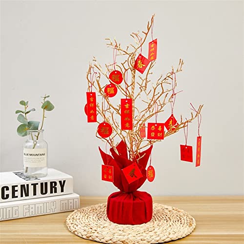 Arbre de fortune doré décoration salon table basse et bureau