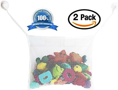 Bath Toys Organizer2 Pack Bonus Double Value - Extra Large - Versatile Bathtub Toys Organizer - Mother's Helper Bathtub Toys Bag - Stroller Organizer