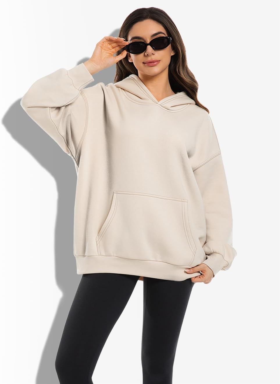 2 Pack Womens Oversized Hoodies Sweatshirts Fleece Hooded Pullover Tops Sweaters Casual Comfy Fall Fashion - Image 5
