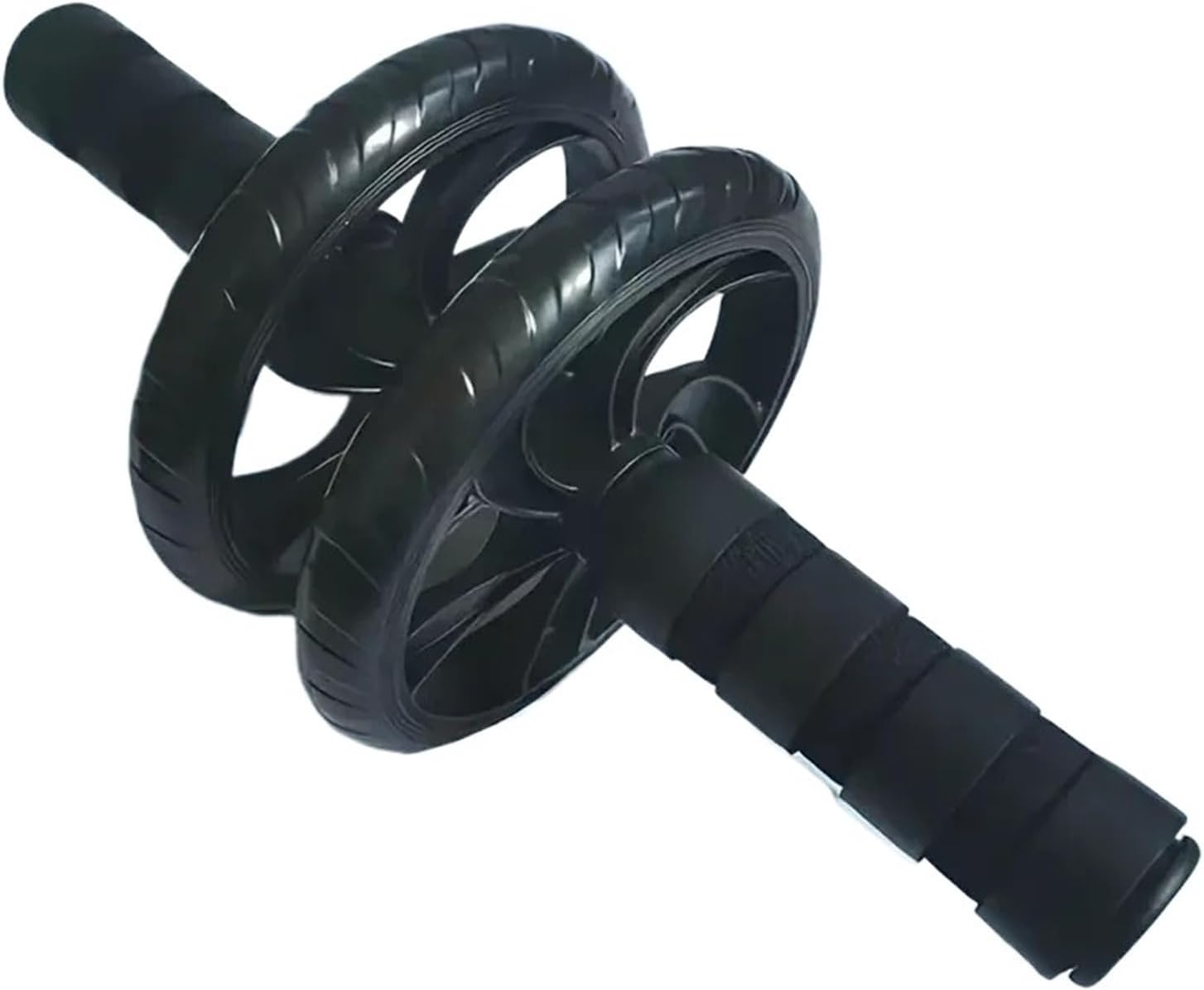 Silent Two-Wheel Abdominal Roller - PVC and Stainless Steel Core Strength Training Equipment for Fitness Enthusiasts