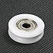 Driak 2PC 50mm White High Carbon Steel U Groove Nylon Ball Bearing Guide Pulley Wheels Roller for 6, 8,10mm Rope, 608zz Bearing