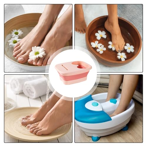 Bain de pieds pliable contre la fatigue plantaire récipient robuste gris