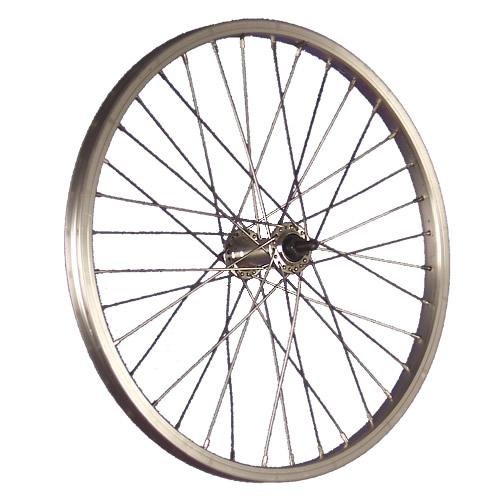 Laufrad 20 Zoll Vorderrad Fahrrad Kastenfelge Anhänger Kinderrad vorne Silber