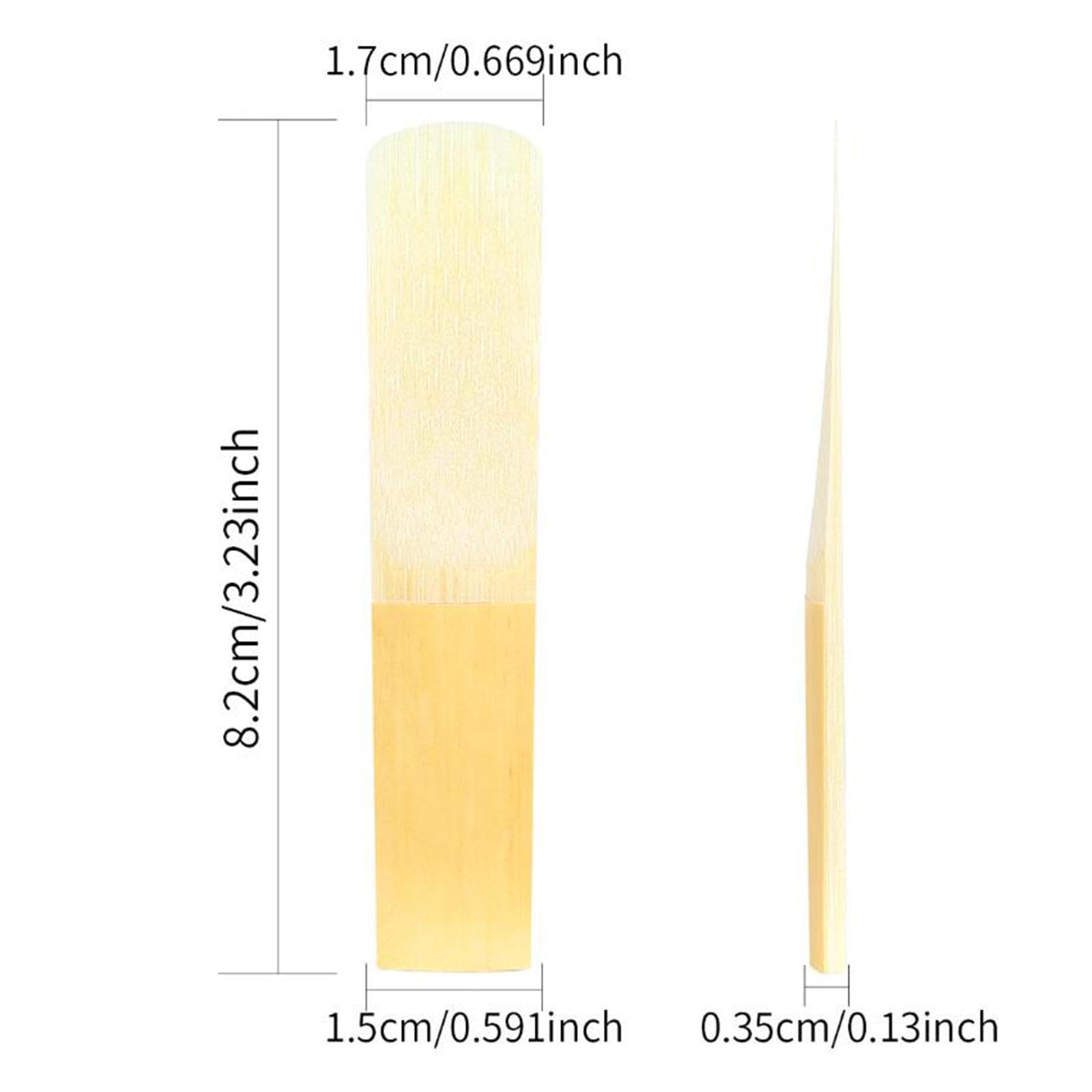 Colaxi 8Pcs Tenor Sax Reeds,Compact with Individual Cases Portable Saxophone Music Instrument Accessories for Beginner Professional