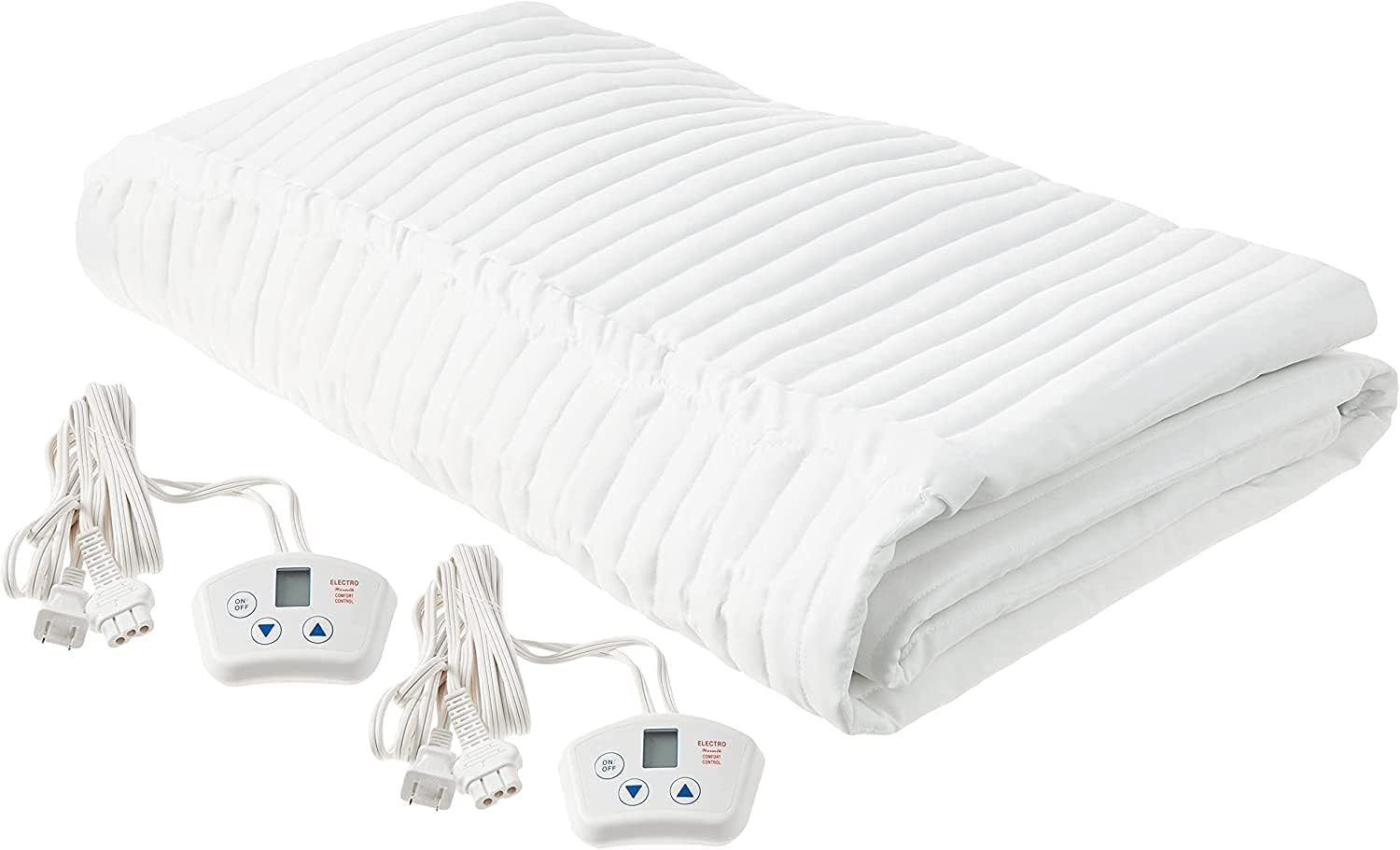 Electrowarmth M60Fld Queen Two Controls Heated Mattress Pad, 60-Inch by 80-Inch, White, Queen-Standard-Dual