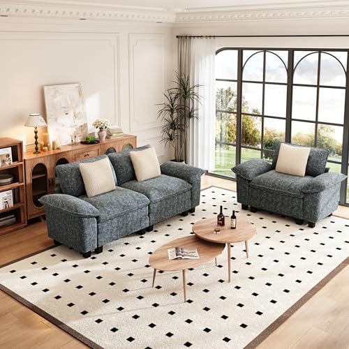 PHI VILLA Cloud Modular Couches Sets, 2 Pieces Sectional Sofa