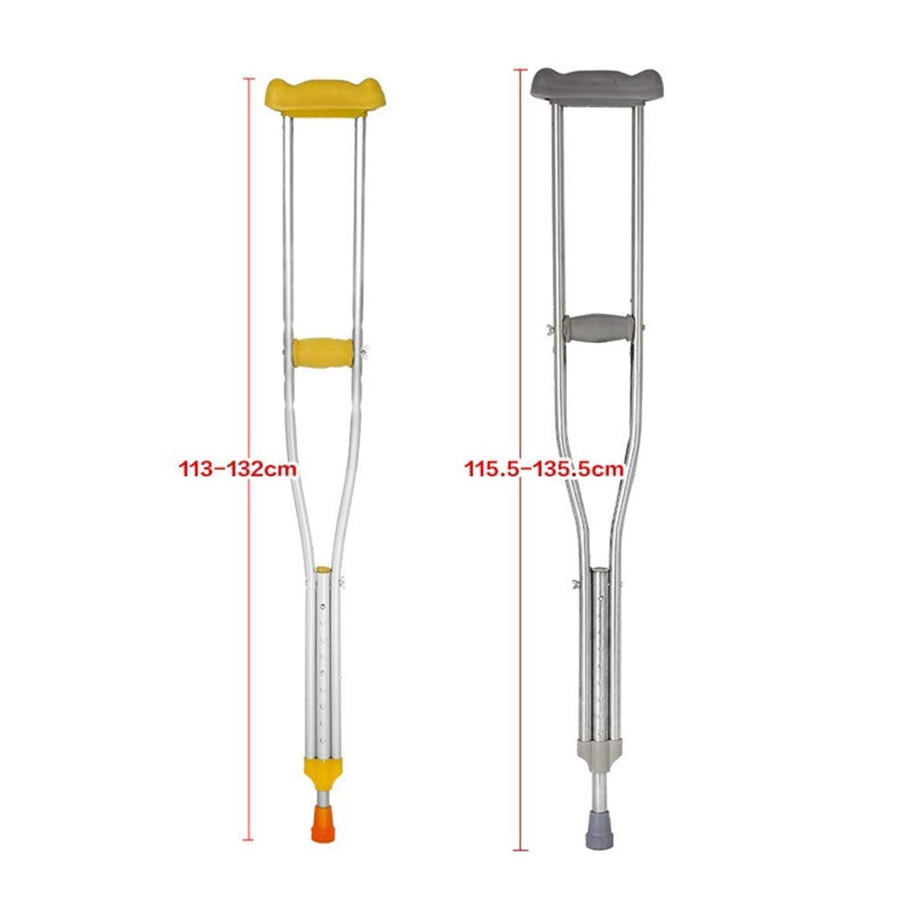 MU Medici Sotto Le Braccia, Stampelle in Alluminio Regolabile in Altezza Fratture Non-Slip Bastone da Passeggio per Anziani Disabili,1 piece,D