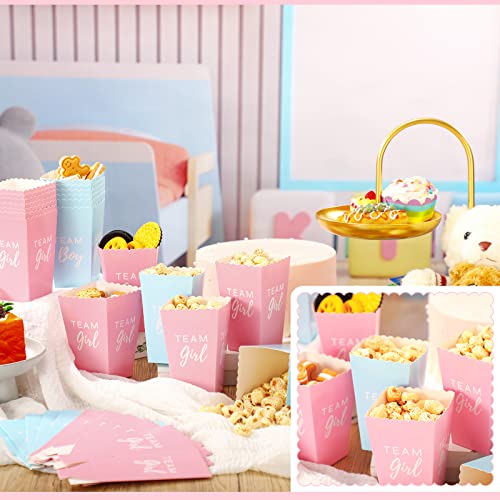Boîte à popcorn en papier rose et bleu pour simplifier votre buffet - 5