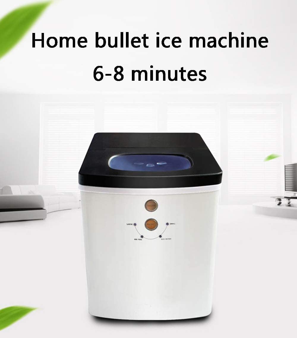 Máquina de Hielo para encimera, máquina de Hielo eléctrica portátil de 26LBS/24H, fabricación rápida de Hielo en 8 Minutos para Casas, oficinas, restaurantes, Bares