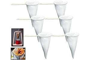 Colador Cafe Reusable Cloth Pack of 6 - Mesh Filter Strainer with Plastic Handle