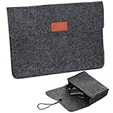 Hochwertig verarbeitete Filzstoffe verleihen der Hülle ein schlichtes und edles Design. Der moderne und minimalistische Stil passt perfekt zu allen Notebooks