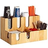 KAPAZITÄT: Der Kaffee Menage Organizer ist ein zweistöckiges, neunstöckige Fach, das Pappbechern hält, Deckel, Kaffeekapseln und alle Kaffee Artikel.