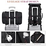 WITZMAN Carry on Travel Backpack for Men Women Airline Approved Convertible Nylon Duffle Backpack Luggage Bag (B682 Black) - Image 5