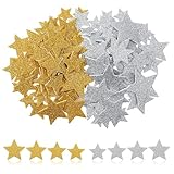 【Abundant Package】You will receive 200 pieces of premium glitter foam star stickers in a convenient storage bag. This generous quantity of gold stars and silver star stickers is perfect for sharing and ensures you have plenty for all your creative pr...