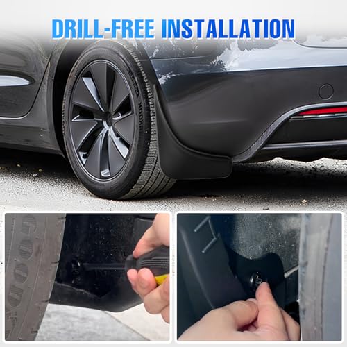 Image of Nilight Mud Flaps Splash Guards for Tesla Model 3 Highland 2024 2025 2026
