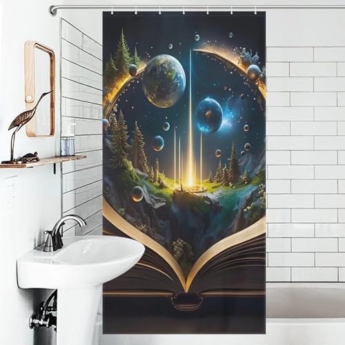 Rideau de douche de qualité supérieure en tissu polyester texturé 36x72 pouces - 6