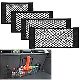 ❤ 【Mehrere Größen】 Für verschiedene Produkte können vier verschiedene Größen von Aufbewahrungsbeuteln verwendet werden. Das Autonetz kann einfach mit Klettbändern befestigt werden. Der Klettverschluss ist super eng und kann trotzdem ohne Beschädigung entfernt werden.