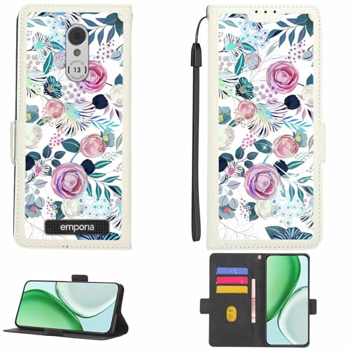 Kinetijy hülle Kompatibel Für Emporia Super Easy Hülle Hülle Handyhülle Schutzhülle [Mit 9H Festigkeit HD Schutzfolie][RFID-Blockierung][Brechungseffekt] LPT-HUA3