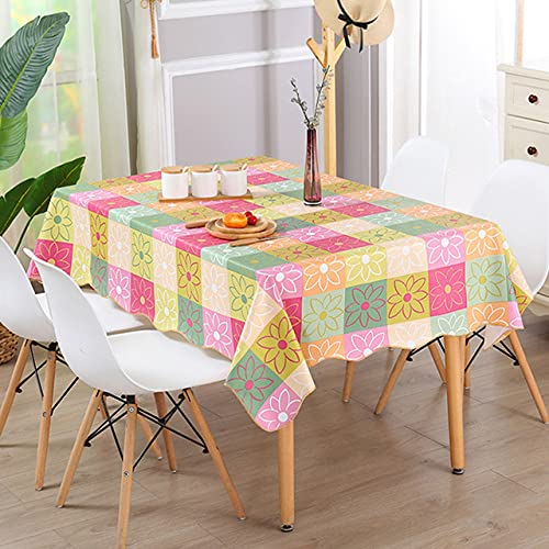 Nappe cirée dorée haut de gamme, couverture de table imperméable motif 11
