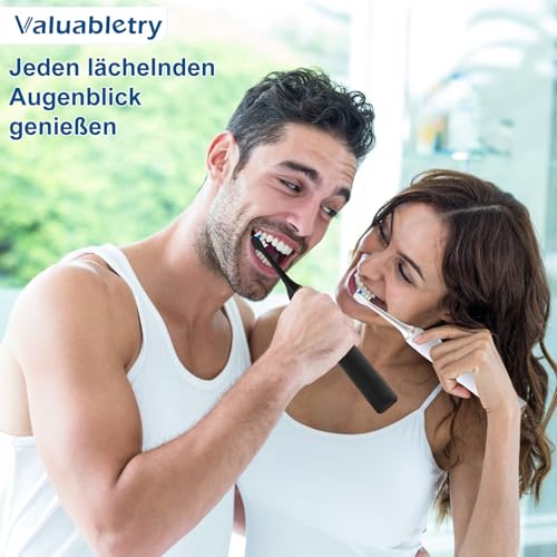 16er Precision Clean Ersatzbürsten Kompatibel mit Philips Sonicare Schallzahnbürste, 8er Schwarz und 8er Weiß Bürstenköpfe. – Bild 8