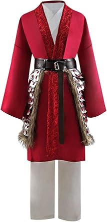 RongJun Womens Hua Mulan Costume Uniform Cosplay Chinese Heroine Princess Dress Costume for Halloween