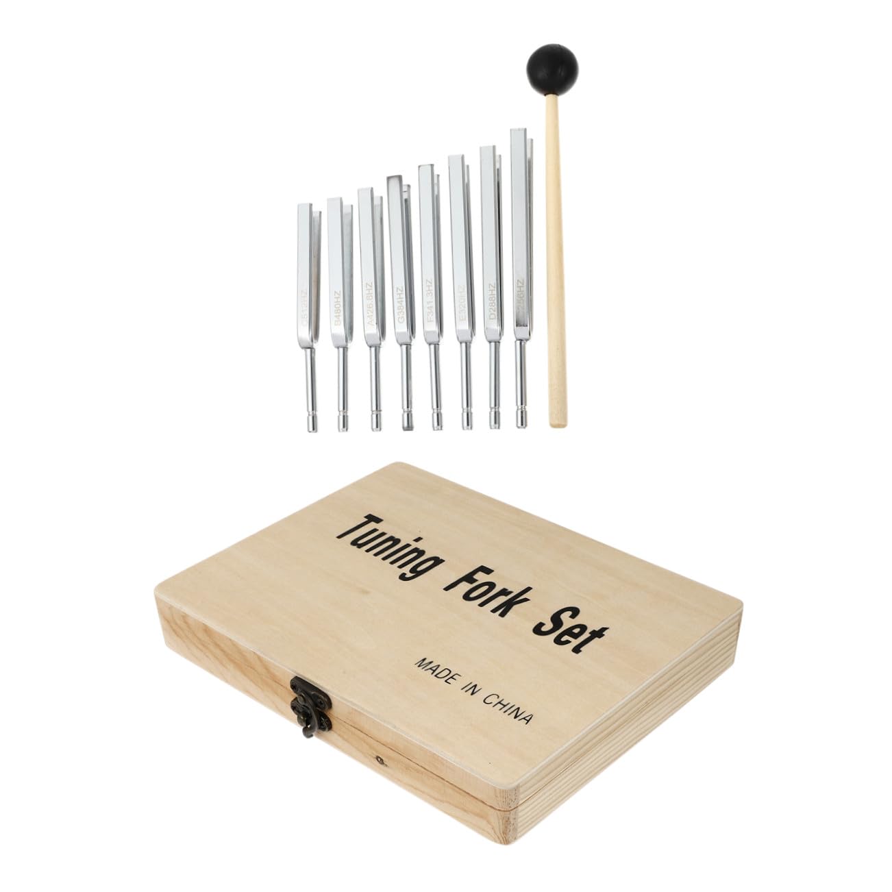 Musikalische Stimmgabel 8 Stück für Bratsche, Cello und Violine | Aluminium, Silber, Glatt Abgerundete Oberfläche, Rostarm und Robust Verarbeitet