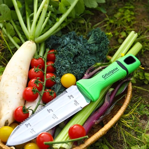 Grootpow GK01 Cuchillo de Jardín Hori Hori y Herramienta Desmalezadora miniatura 5
