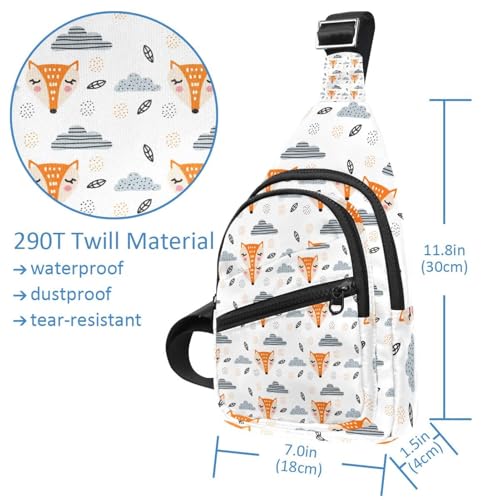 Sac à bandoulière imperméable Cloud and Fox multicolore 30x18cm