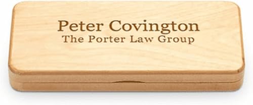 Miniatura 2 de Elegance Collection - Juego de lápices y bolígrafos grabados con láser de madera de arce  Executive Gift Shoppe