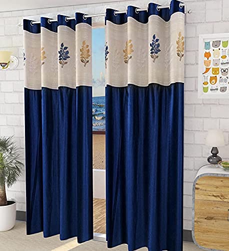 Parda Sansar Floral Net Sheer Polyester Curtains for Door 7 Feet Navy Blue (Navy Blue, Door 7 Feet) (B09GYGMJK4) Amazon Price History, Amazon Price Tracker