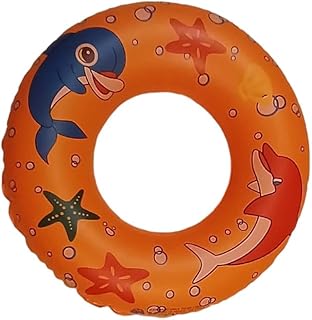 Plastic Round Swimming Baby Float 60 CM - Orange