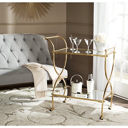 Safavieh Home Collection Lucretius Gold Bar Cart #TOP5