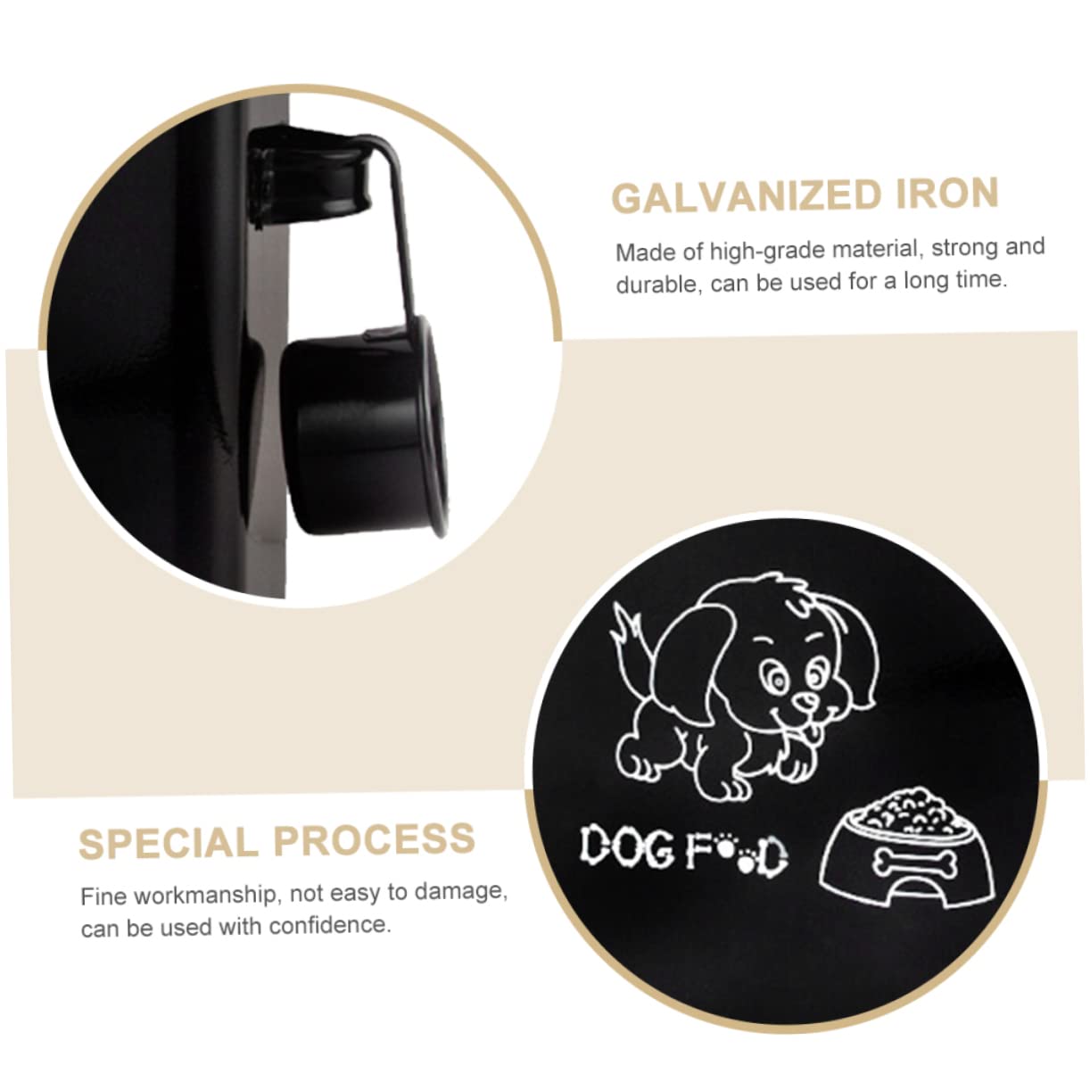 ORFOFE Contenedor para Almacenar Alimentos para Mascotas de 5l Diseño Hermético y Tapa, Cubo de Metal Galvanizado para Comida Canina en Casa