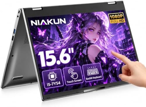 2 in 1 Convertible Laptop 15.6 inch i5 7Y54 Laptop, 16G RAM SSD 5...