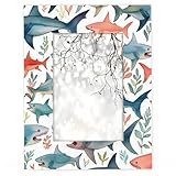 Eativisa Cute Shark Picture Frames Wall Decor, Wall Mounting or Tabletop Display, Sizes 5x7 Family Photo Frames
