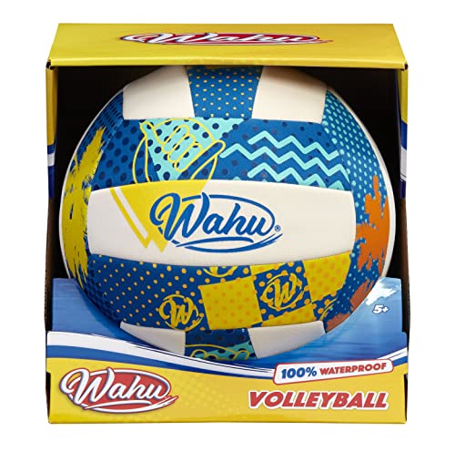 WAHU 100% Waterproof Soft Beach Volleyball for Play in and Out of Water, Outdoor Regulation Size 5 Volleyball for Beach and Pool, Blue
