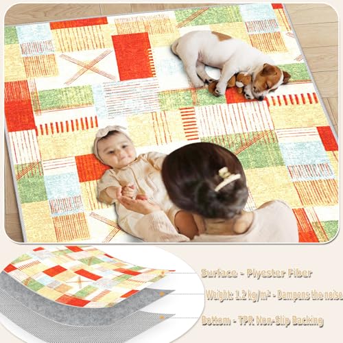 Tapis de salon lavable et antiderapant pour une entree propre et chaleureuse