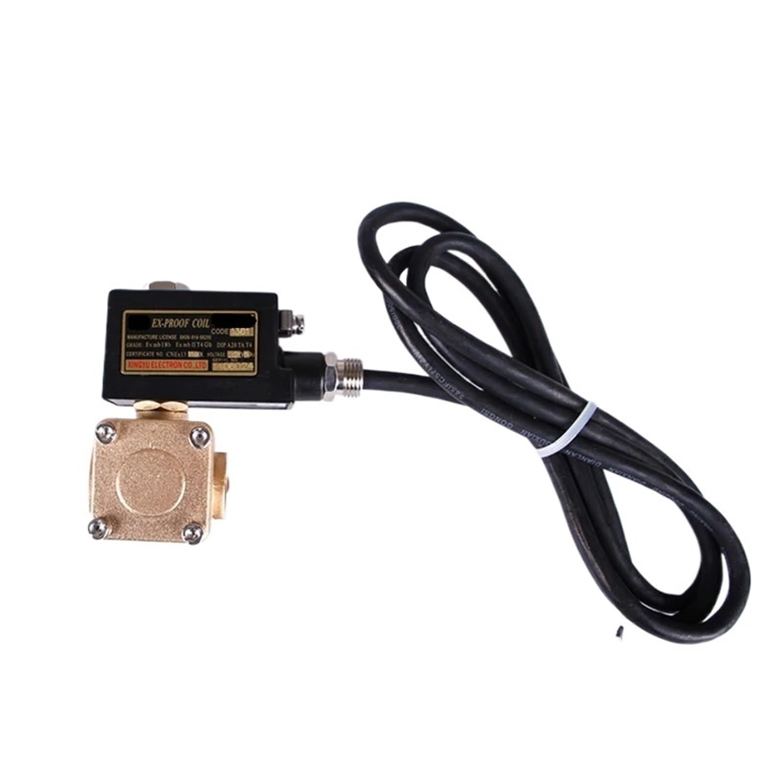 DN8 High Pressure Explosion Proof Solenoid Valve Brass IP65 Normally Closed 1.6Mpa AC220V DC24V for Water Oil Air(AC220V)