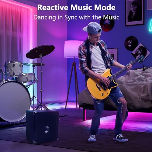 Image of Torkase 40ft LED Strip Lights(2 Rolls of 20ft), Music Sync Color Changing Strip Lights with Remote, Suitable for Home Bedroom Patry Birthday Holidays Decoration