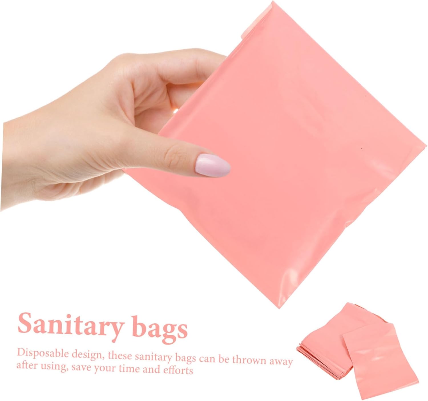Ipetboom 200Pcs Sanitary Pad Bags Self Adhesive Disposal Pouches for Feminine Products for Home the Go Privacy Preserving Waste Bags