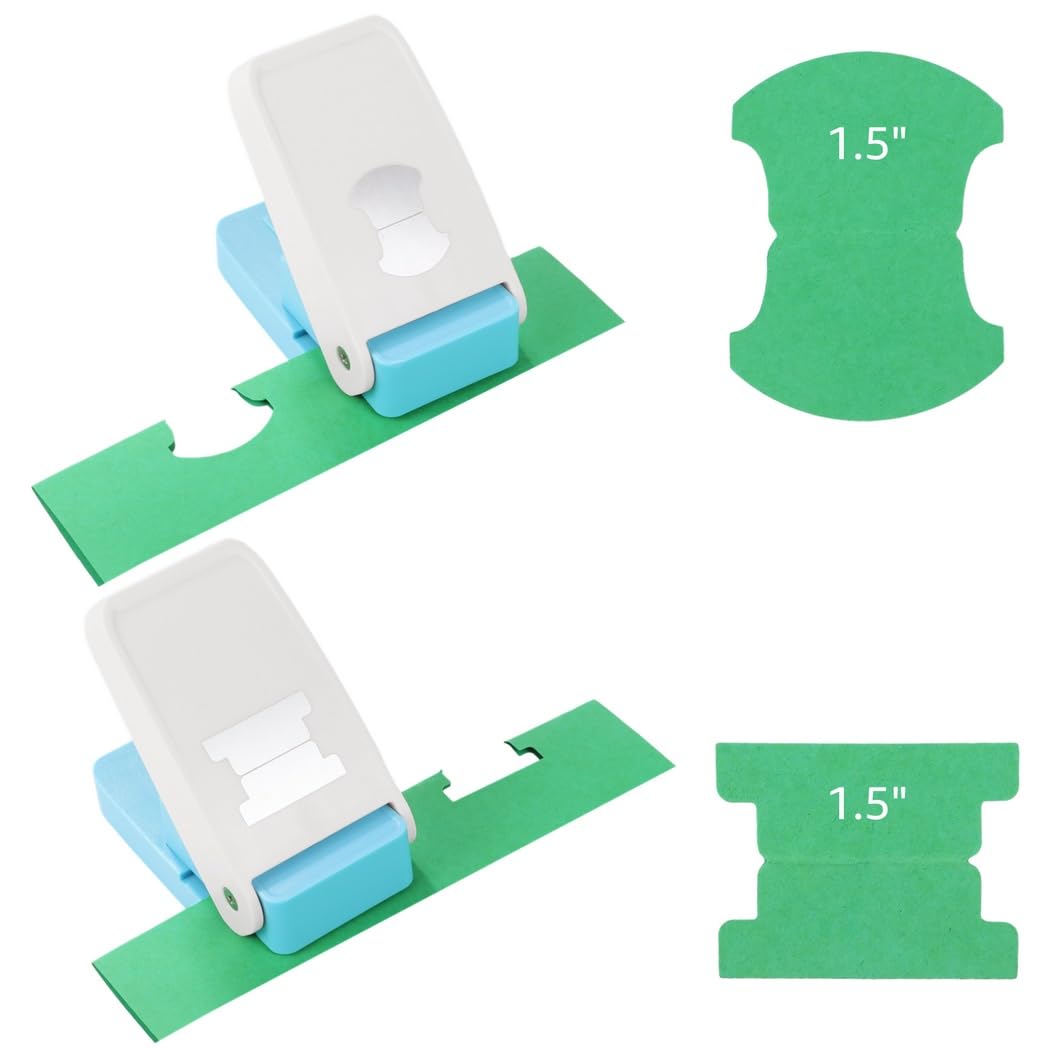 Puncher Etichette di carta palmari, 3,8 cm per realizzare biglietti per scrapbooking, punzonatura cartella, timbri, carta artigianale per artigianato, frese fai da te forme indice 2 2 pezzi, forme